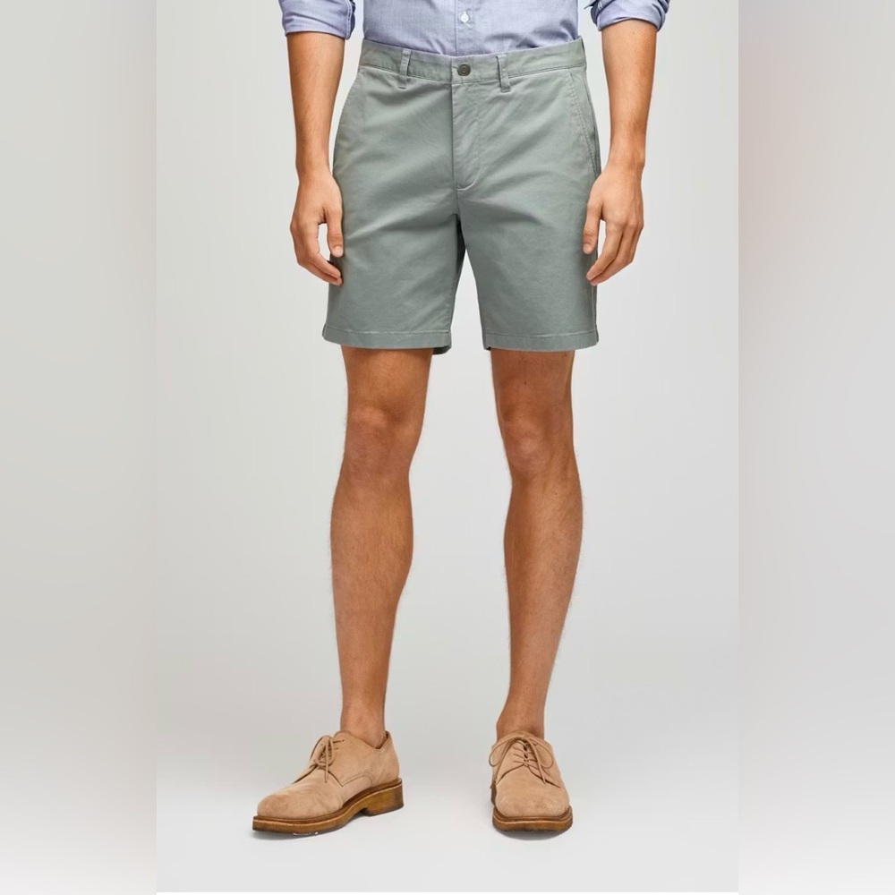 Bonobos Men's Flat Stretch Washed Chino Shorts in Gray sz:30 9” inseam